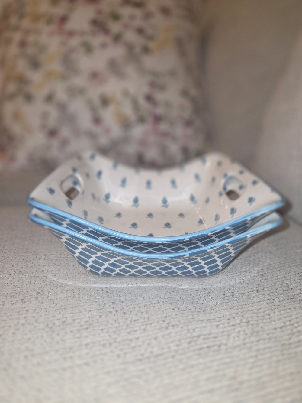 Set of 2 Certified International Bronson Pinchot Home Square Serving Bowls